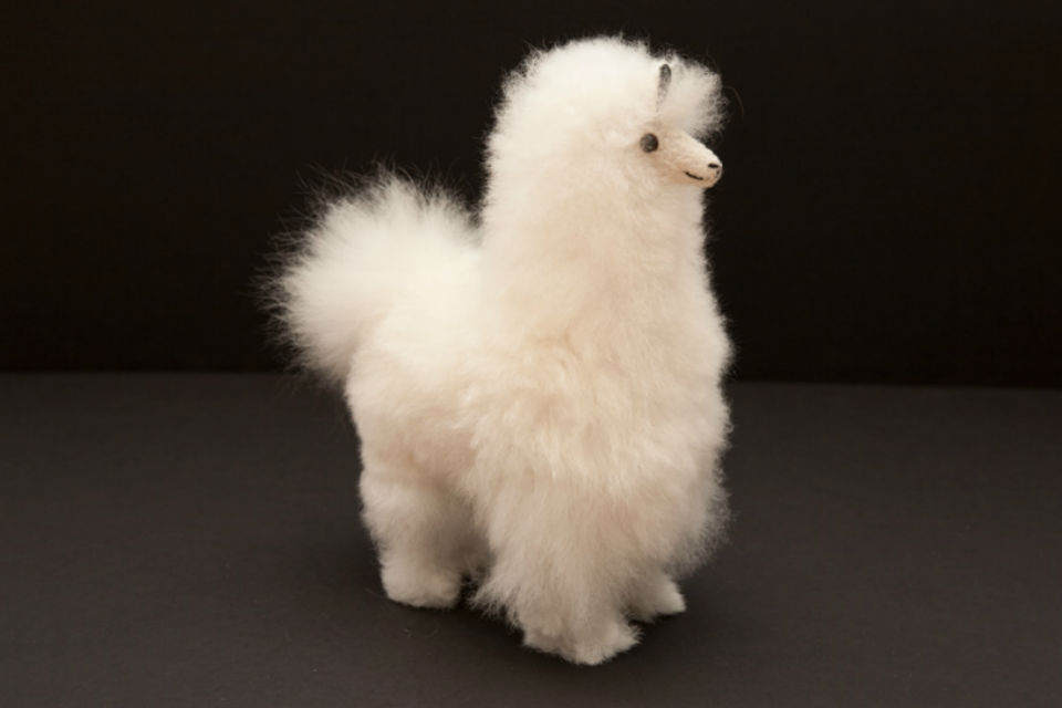 alpaga en fourrure / fur-trimmed alpaca plush toy