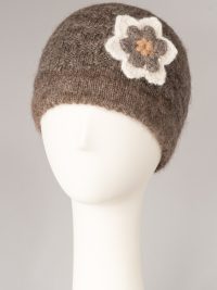 tuque simple à fleur / single thickness hat with flower