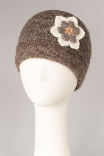 tuque simple à fleur / single thickness hat with flower