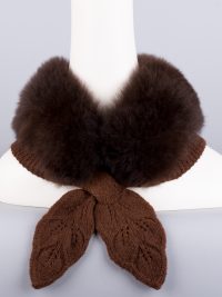 faux-col tricot-fourrure / fur-trimmed false collar