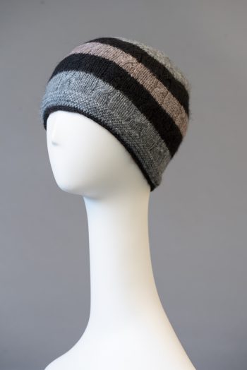 tuque double, rayée / double thickness hat, striped