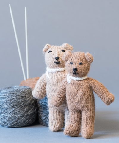 Oursons tricotés 100% alpaga tricoté à la main