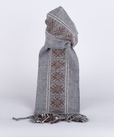 Foulard flocons de neige tissé à la main 100% bébé alpaga