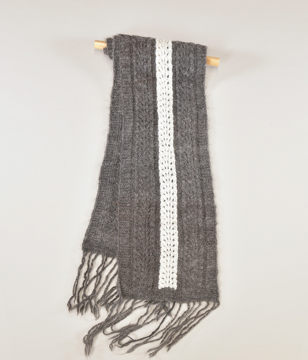 Foulard 100% alpaga tricoté à la main, styles divers